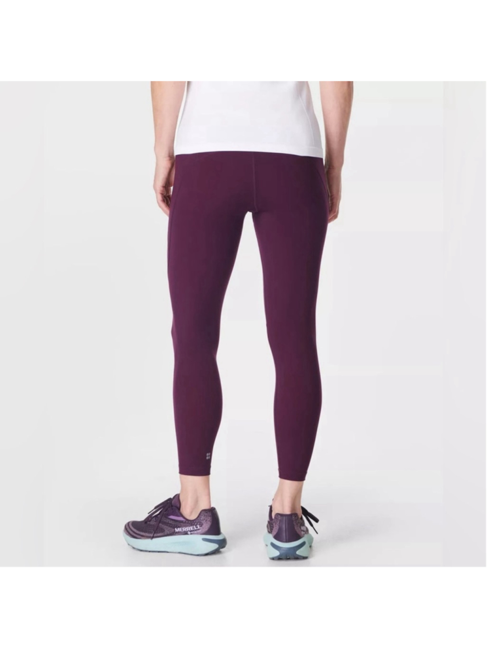Sweaty Betty Power Leggings 7/8 Midnight Cherry Purple Small Athletic Gym Pants